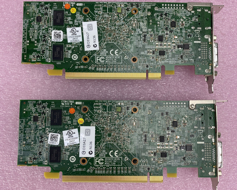 Lot( 2 ) Dell 0NFXD5 1GB AMD Radeon HD 6450 DisplayPort DVI PCle Low Profile