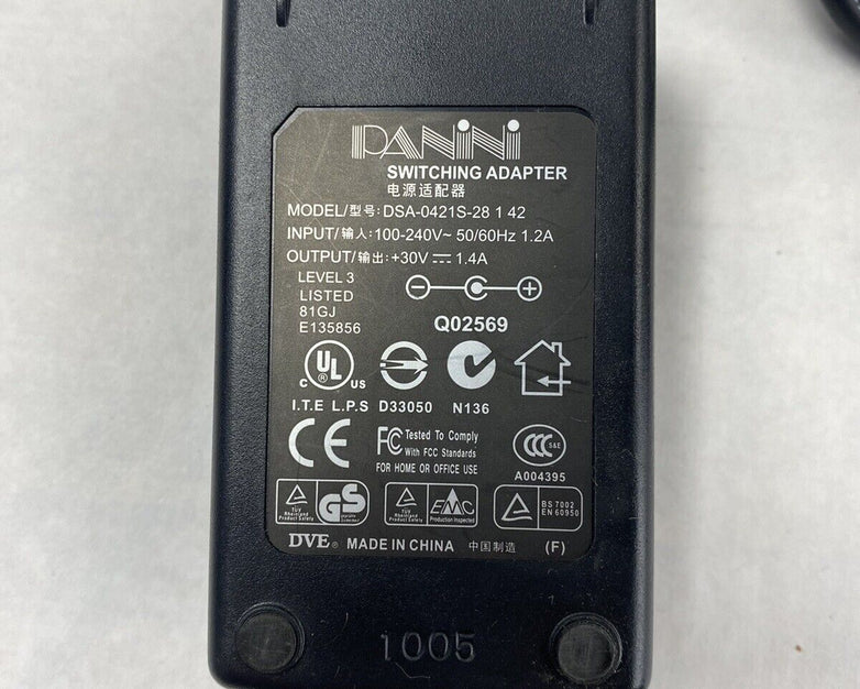 Lot of 2 Panini Power Switching Adapter DSA-0421S-28