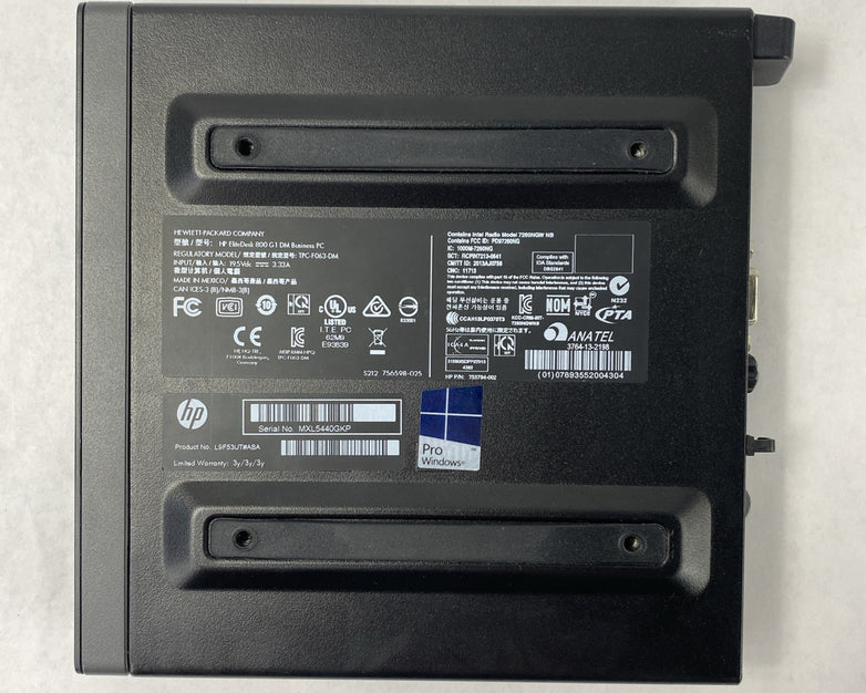 HP EliteDesk 800 G1 DM Intel Quad Core i5-4590T 2.0GHz 4GB RAM WiFi No AC HDD OS