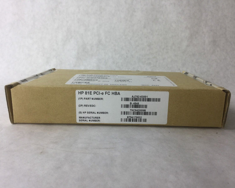 HP 81E PCI-e FC HBA, AJ762-63001, New in Box, Unopened,