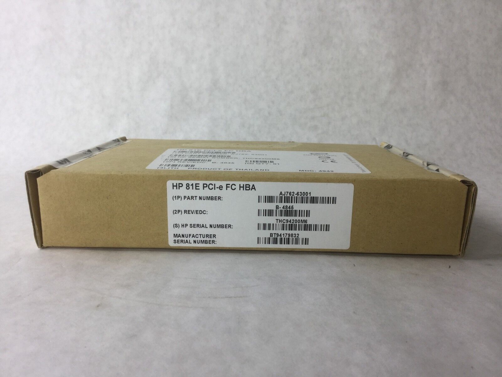 HP 81E PCI-e FC HBA, AJ762-63001, New in Box, Unopened,