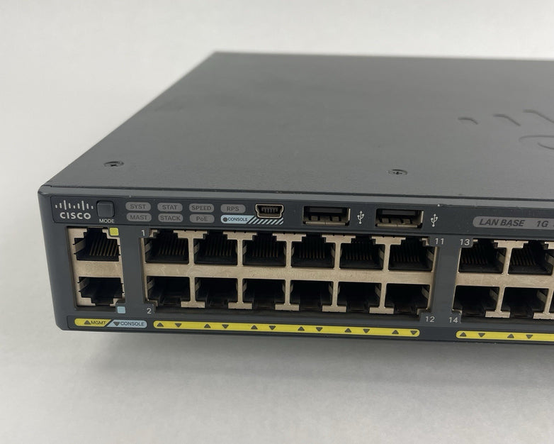 Cisco WS-C2960x-48FPS-L V07 48 Port Ethernet Switch Tested and Reset
