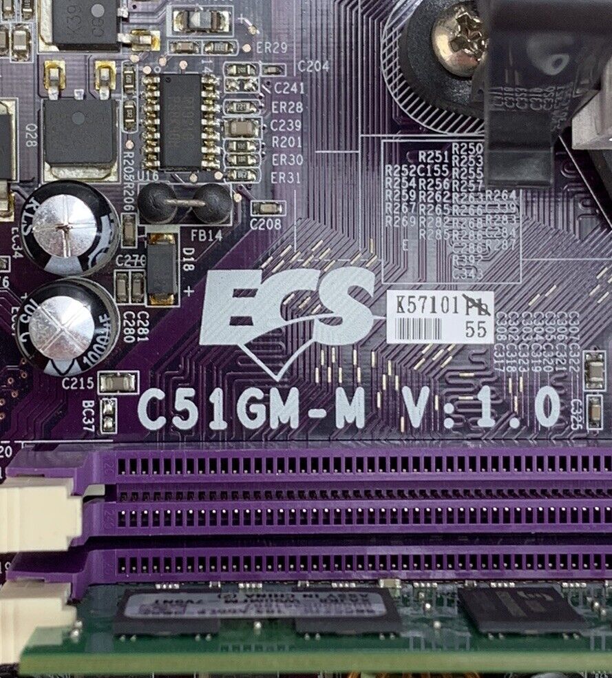ECS C510M-M Motherboard AMD Athlon 64 x2 2GHz 2GB RAM w/Shield