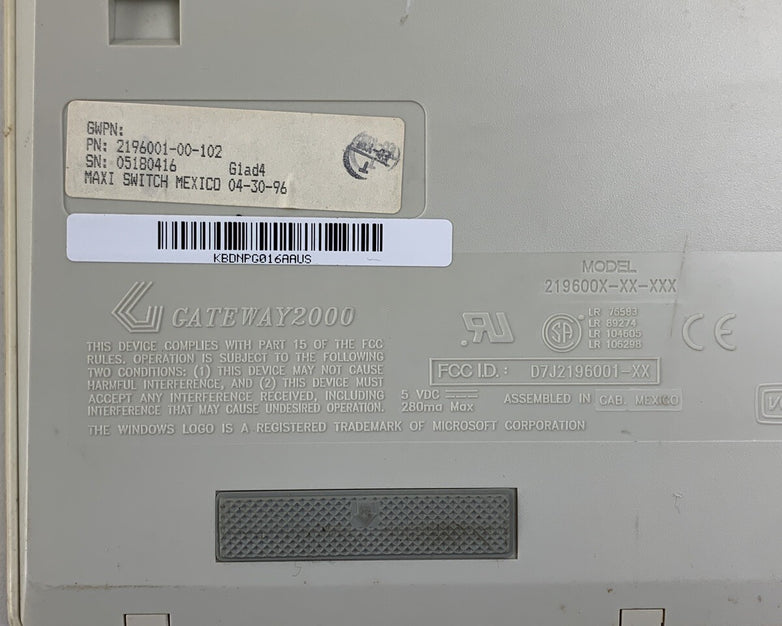 Gateway 2000 219600X-XX-XXX Vintage Keyboard  Tested
