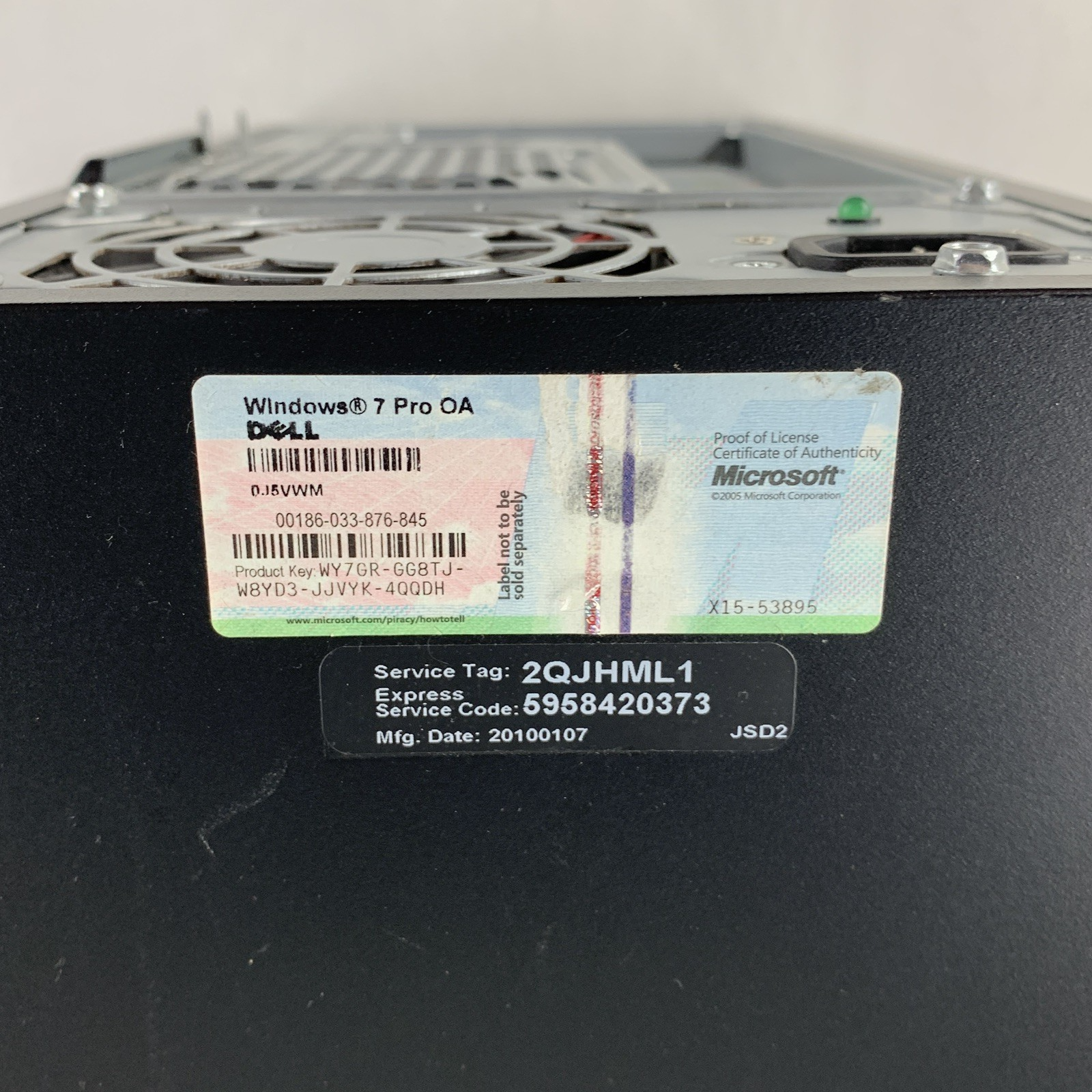 Dell Vostro 220 MT Intel Core 2 Quad Q8300 2.5 GHz 2 GB RAM No HDD No OS
