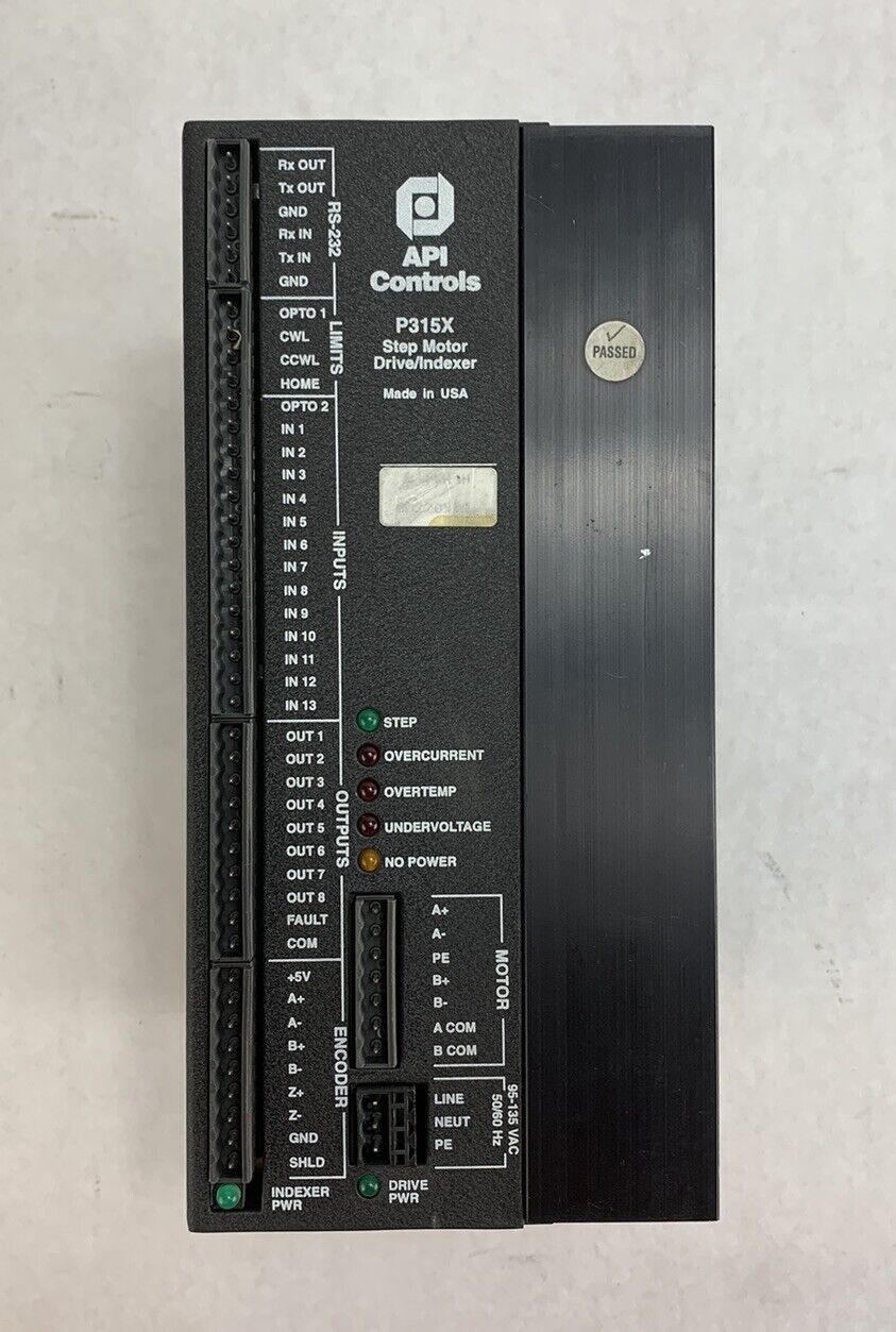 API Controls P315X Power Step Motor Drive Indexer