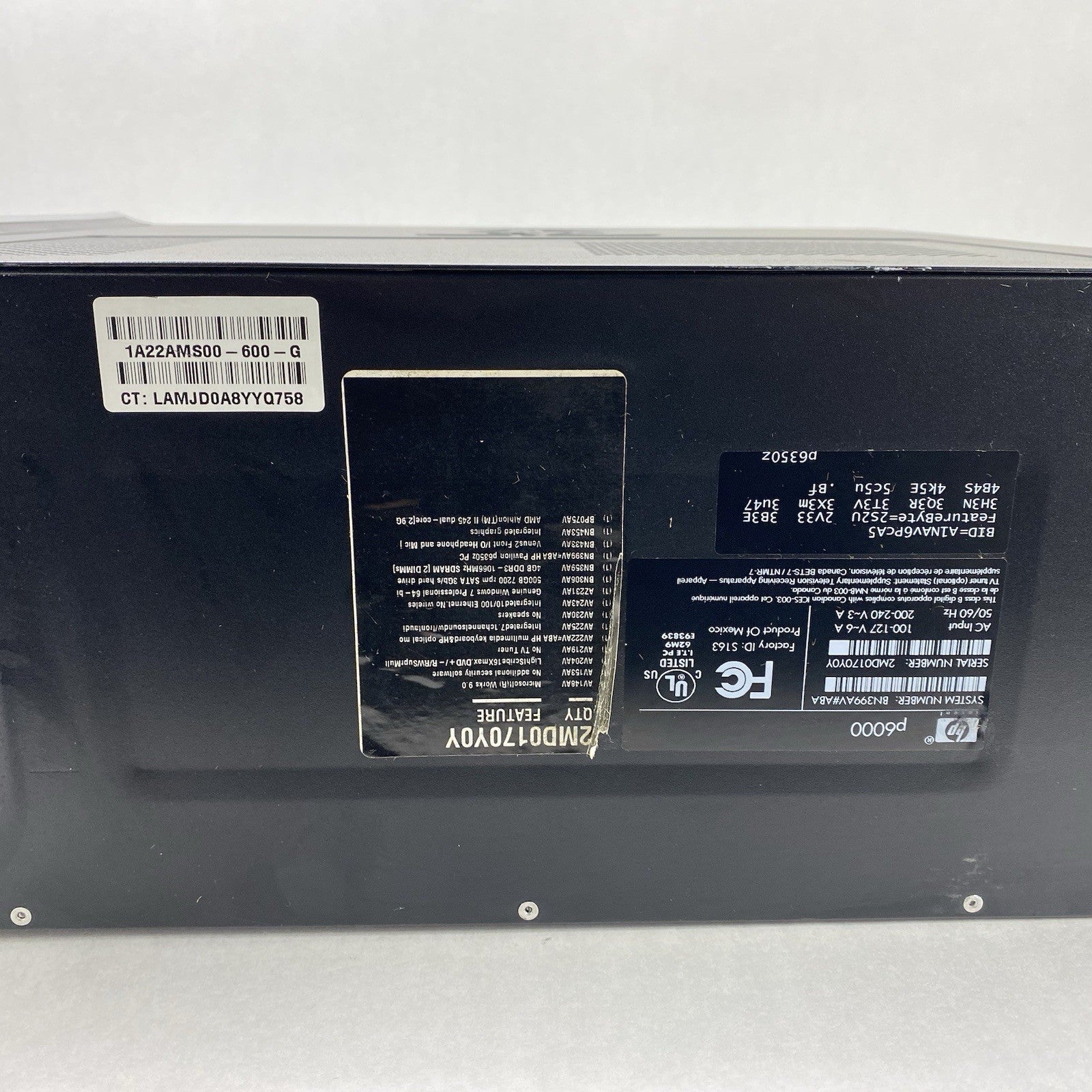 HP p6350z MT AMD Athlon 2 x2 240 2.80GHz 4GB RAM No HDD No OS