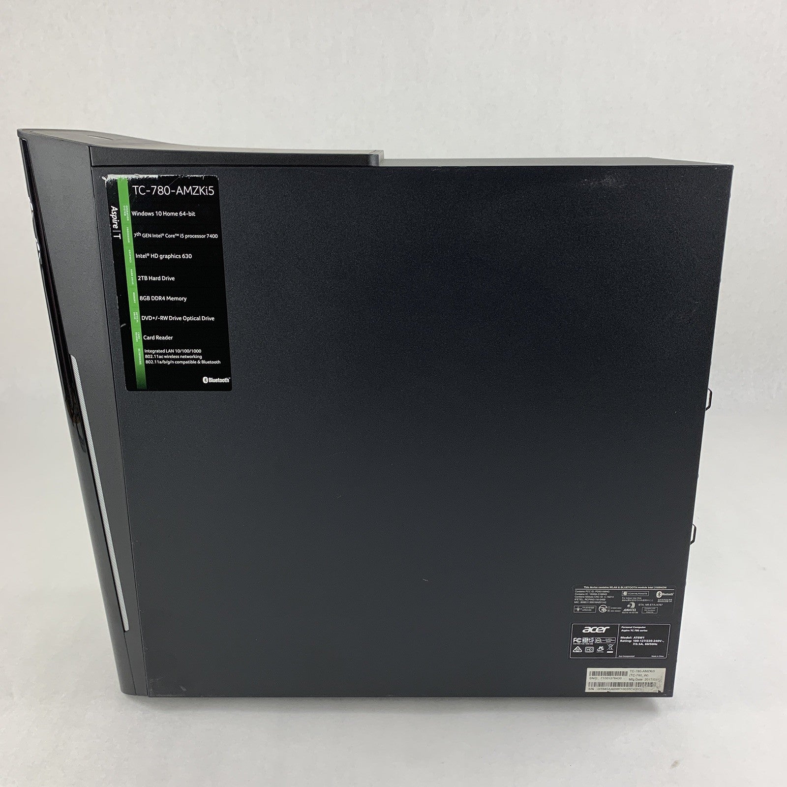 Acer Aspire TC-780 MT Desktop Intel Core i5-7400 8 GB Ram No OS No HDD