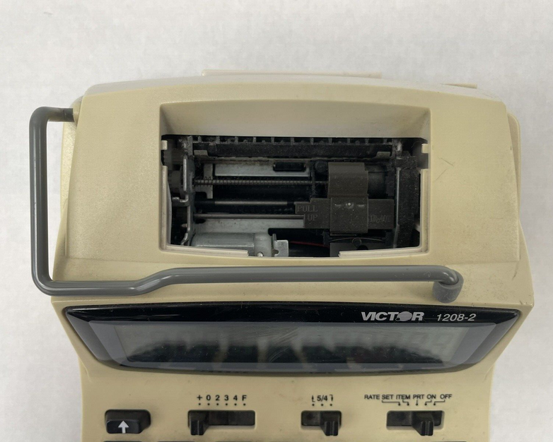 Victor 1208-2 Compact Printing Calculator No Power Cord Battery-Use Only