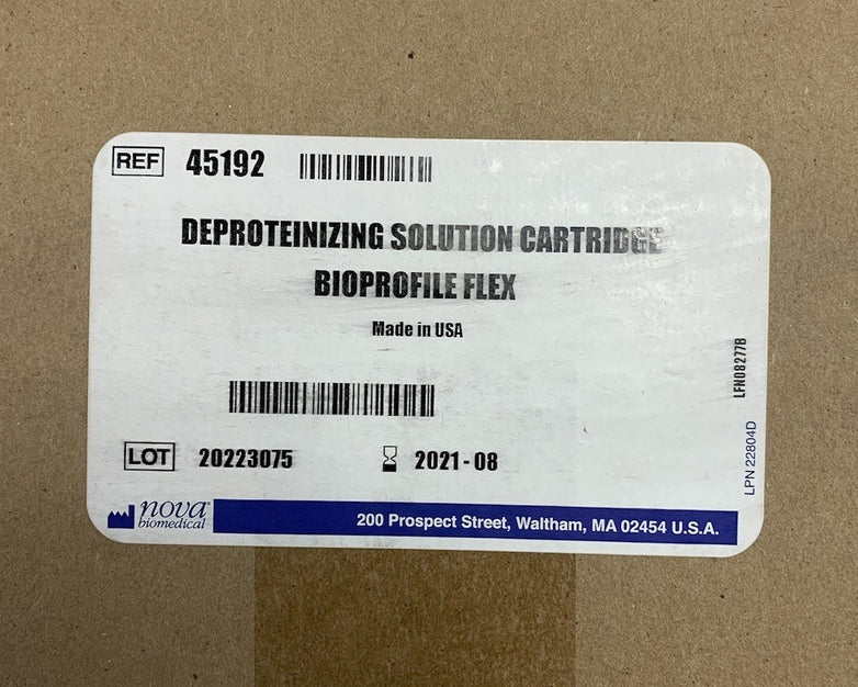 Nova Biomedical 45192 Deproteinizing Solution Cartridge Bioprofile Flex