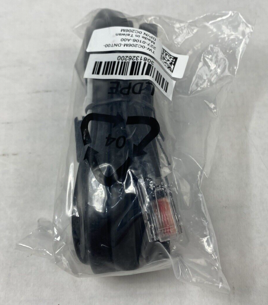 Lot of 5 Dell 0C206M Cat5 RJ-45 To Serial DB-9 Female Switch Console Cable