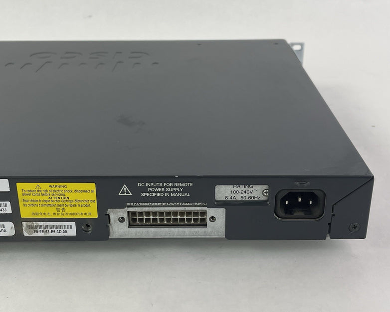 Cisco WS-C2960X-24PS-L  V01 48-Port PoE+ Switch Tested and Reset