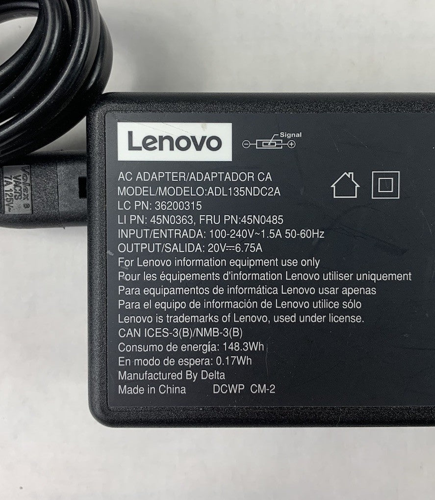 Lenovo ADL135NDC2A 135W 20V 6.75A AC Adapter Power Supply