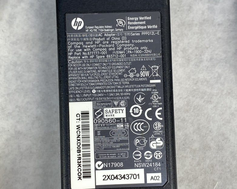 HP PPP012L-E 90W 19.5V 4.62A 7.4mm Barrel Laptop Charger AC Adapter (Lot of 6)
