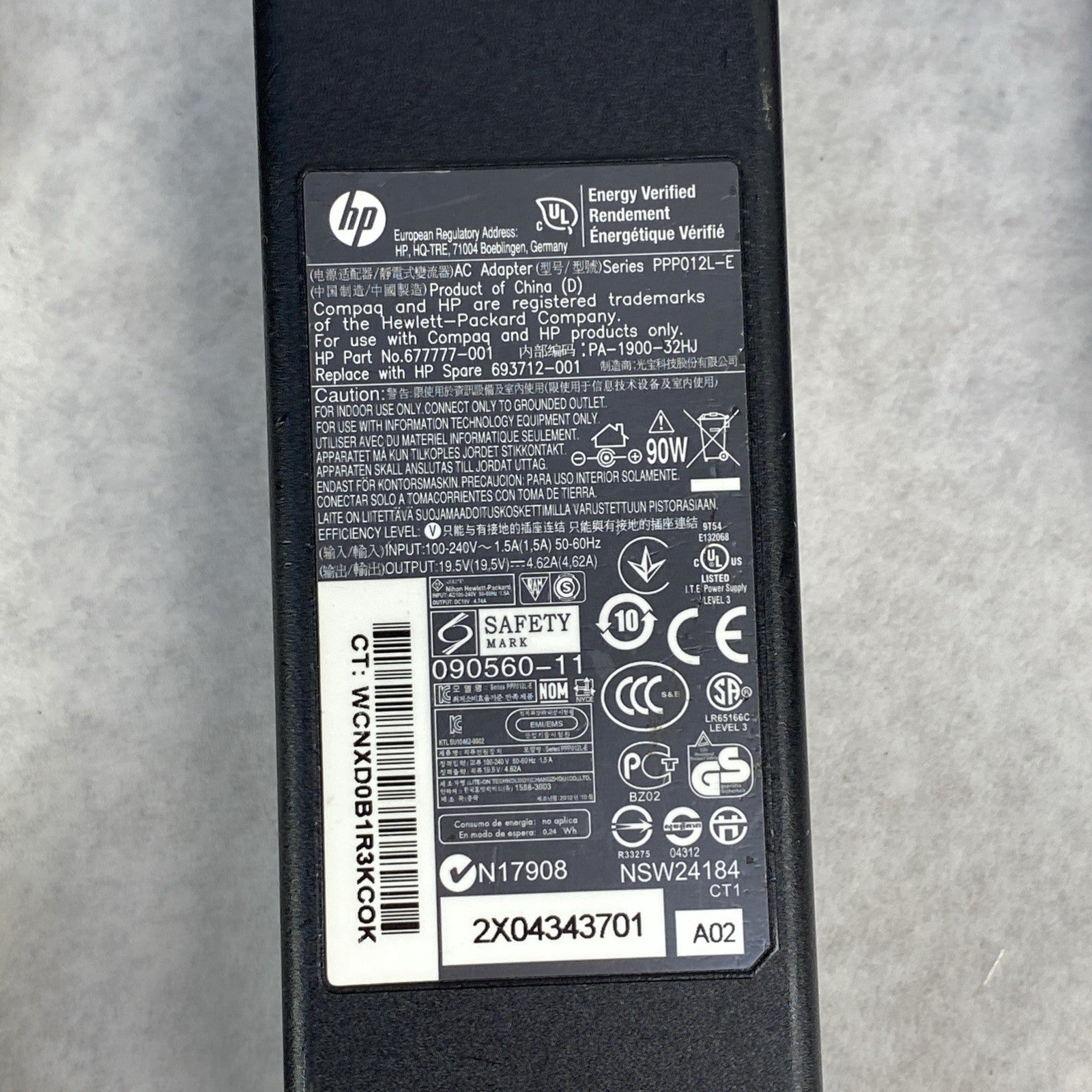 HP PPP012L-E 90W 19.5V 4.62A 7.4mm Barrel Laptop Charger AC Adapter (Lot of 6)2
