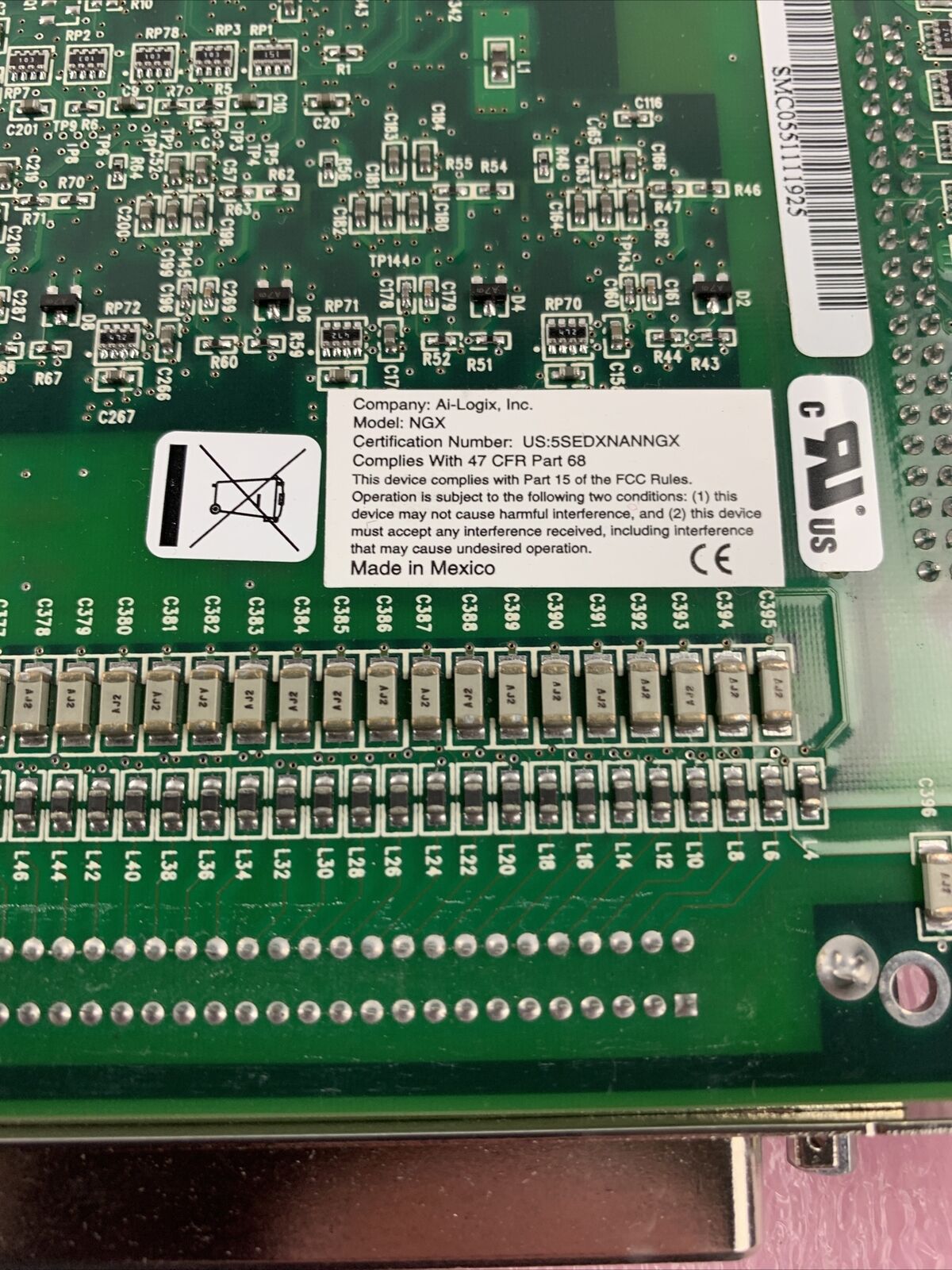 AI-Logix Audio Codes NGX240 910-0314-001 24-Channel PCI Card w/ 910-0315-001