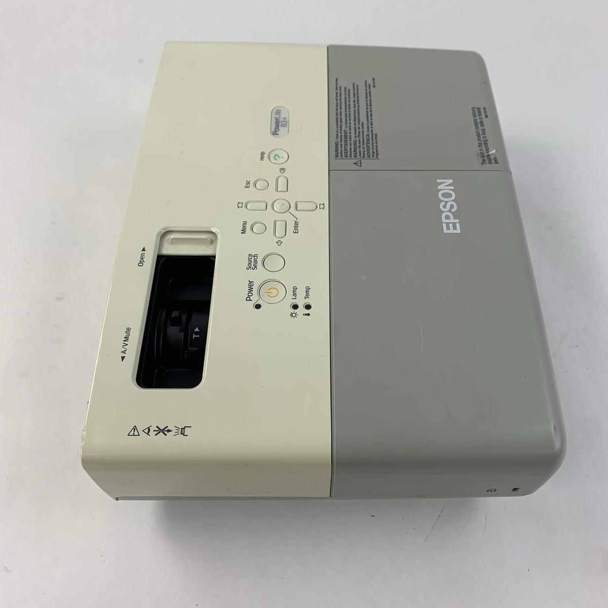 Epson PowerLite 83+ EMP-83H LCD Projector - No Remote - 642 Lamp Hours5
