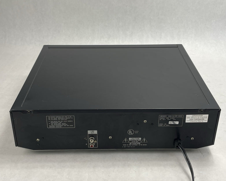 Sony CDP-CE315 5 Disc Changer CD Player Tested Plays No Screen