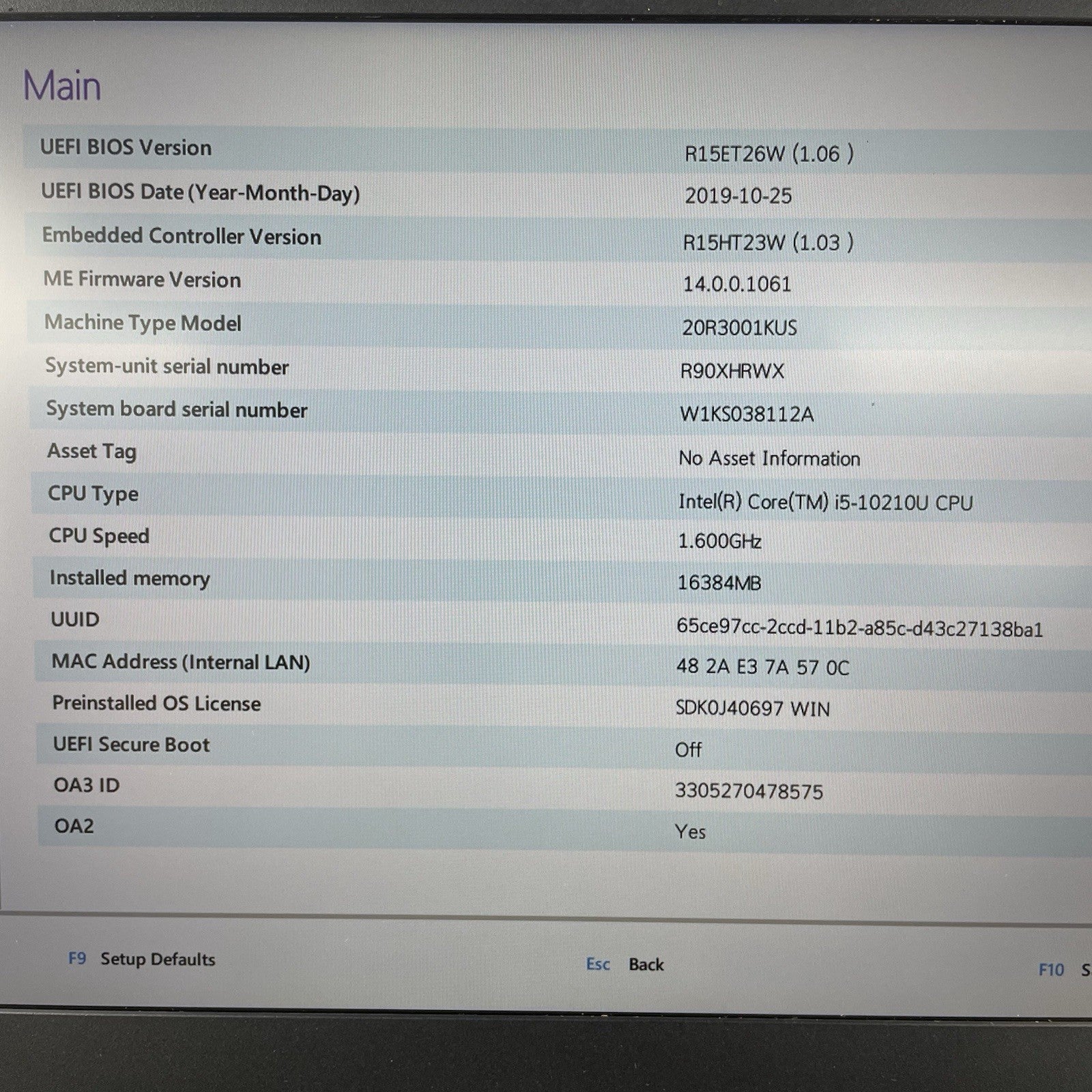 Lenovo ThinkPad L13 13.3" i5-10210U 1.60 GHz 16 GB RAM No SSD/OS/AC3