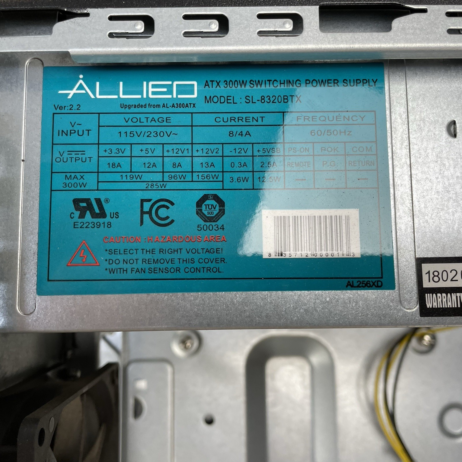 Vintage Retro Black Sleeper Build mATX Case Barebones 300w Power Supply