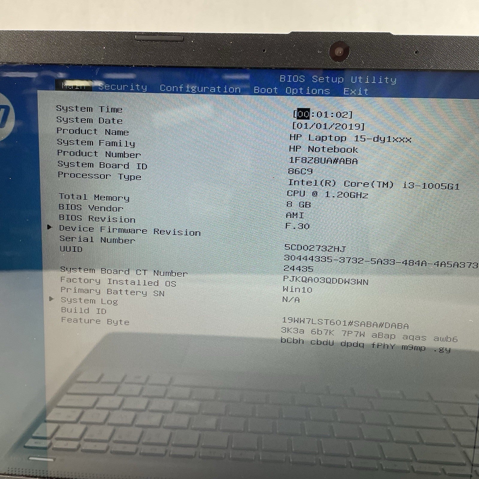 HP 15-dy1091wm 15.6" i3-1005G1 1.20 GHz 8 GB RAM No SSD/OS/AC/Batt- No Wifi Card2