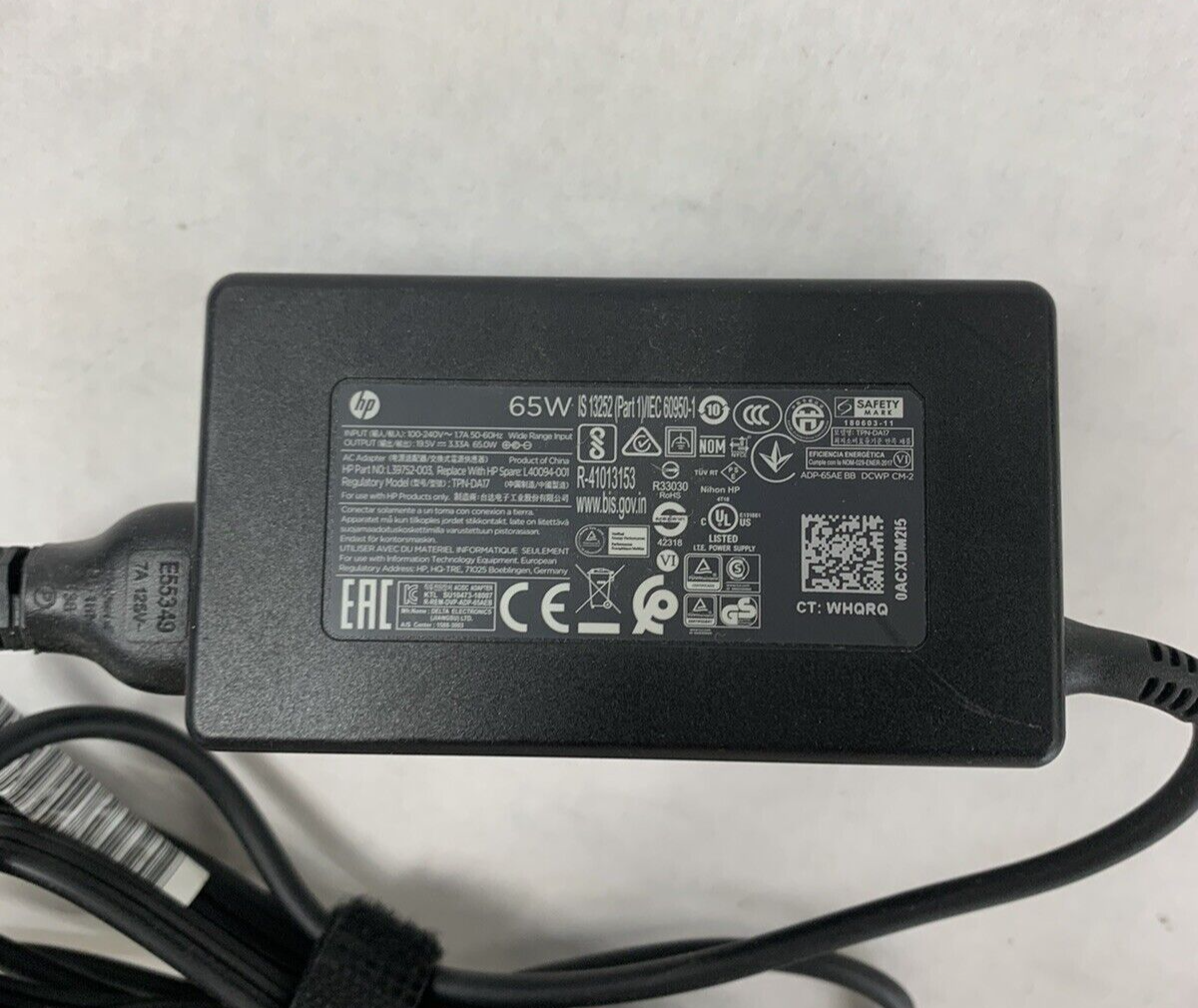 Mixed Lot of 4 HP 65W TPN-DA17 and TPN-DA16 19.5V 3.33A AC Power Adapter