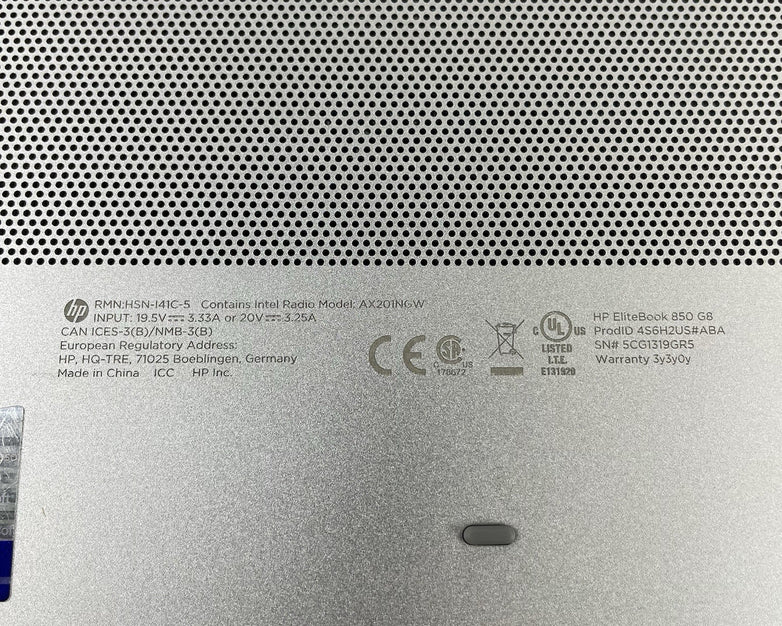 HP EliteBook 850 G8 15.6" i7-1185G7 3.00 GHz 8 GB RAM No SSD/OS/AC/Batt