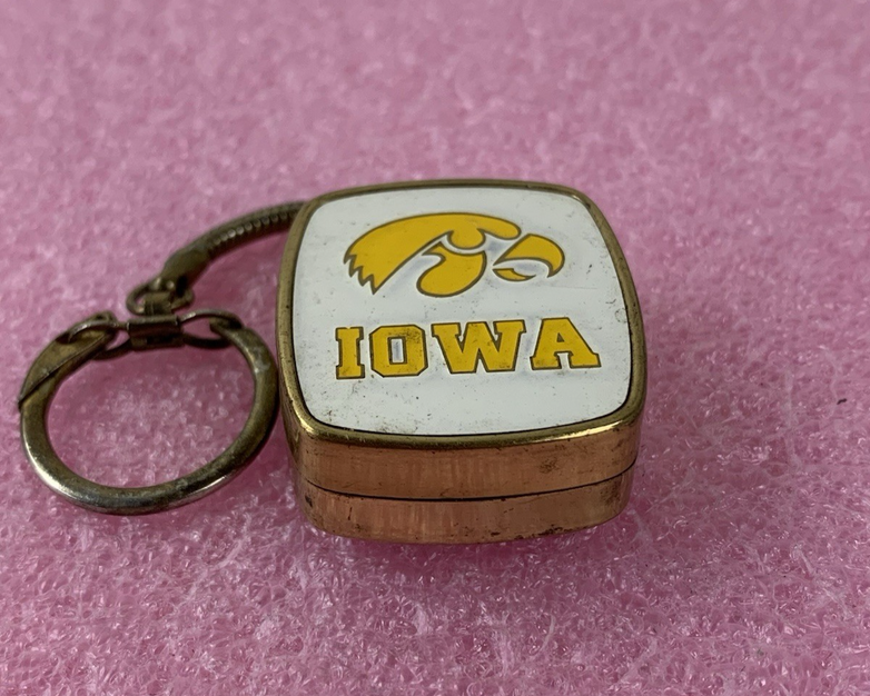 University of Iowa Hawkeyes Fight Song Music Box Vintage Keychain