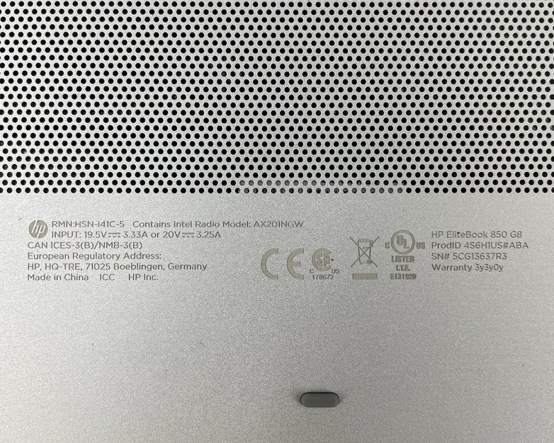 HP EliteBook 850 G8 15.6" i5-1145G7 2.60 GHz 16 GB RAM No SSD/OS/AC