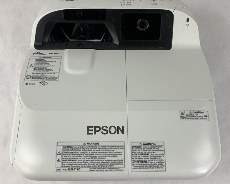 Epson BrightLink 595Wi H599A LCD Lamp Projector 2669 Lamp Hours - No Remote
