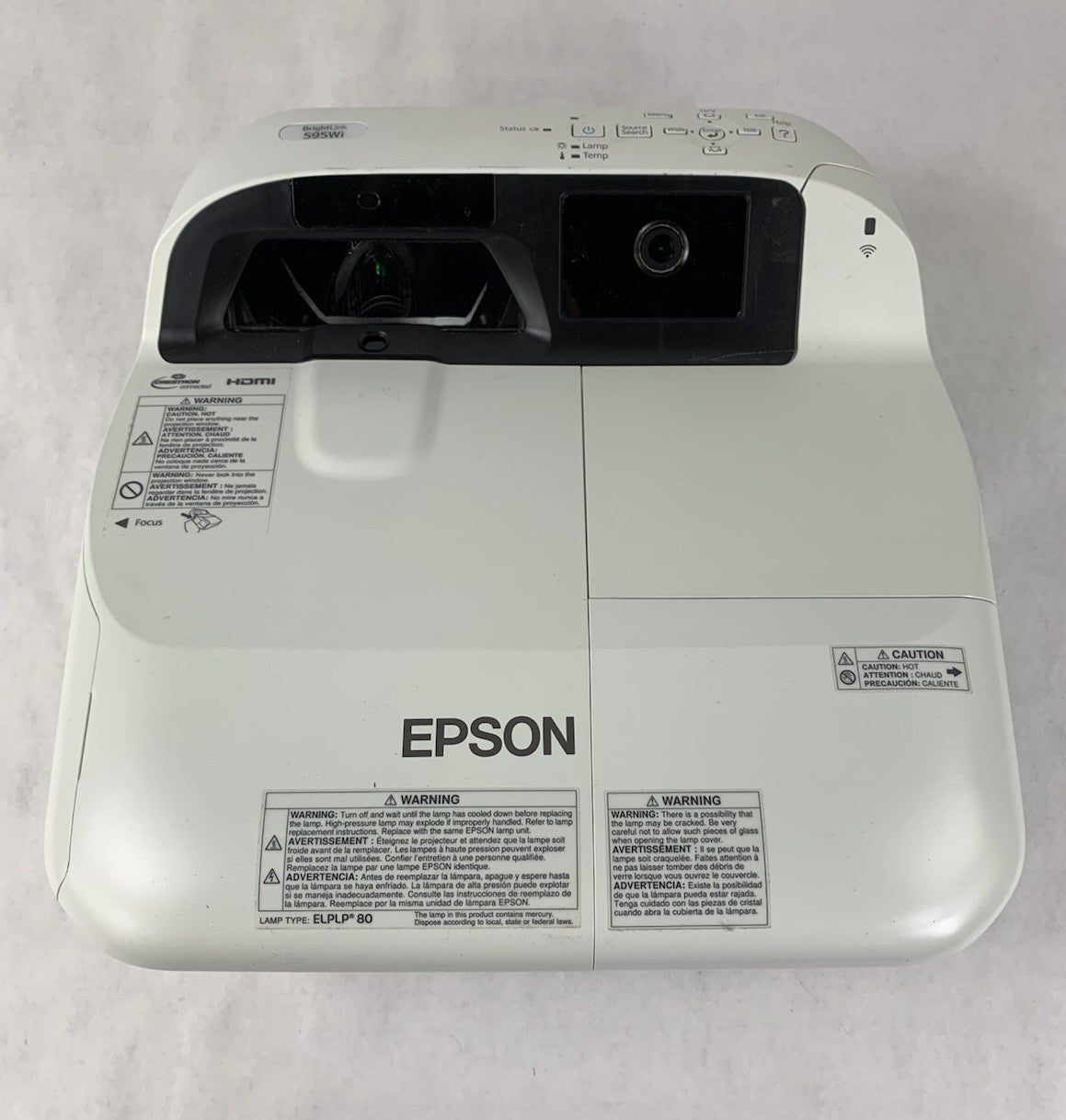 Epson BrightLink 595Wi H599A LCD Lamp Projector 2669 Lamp Hours - No Remote5