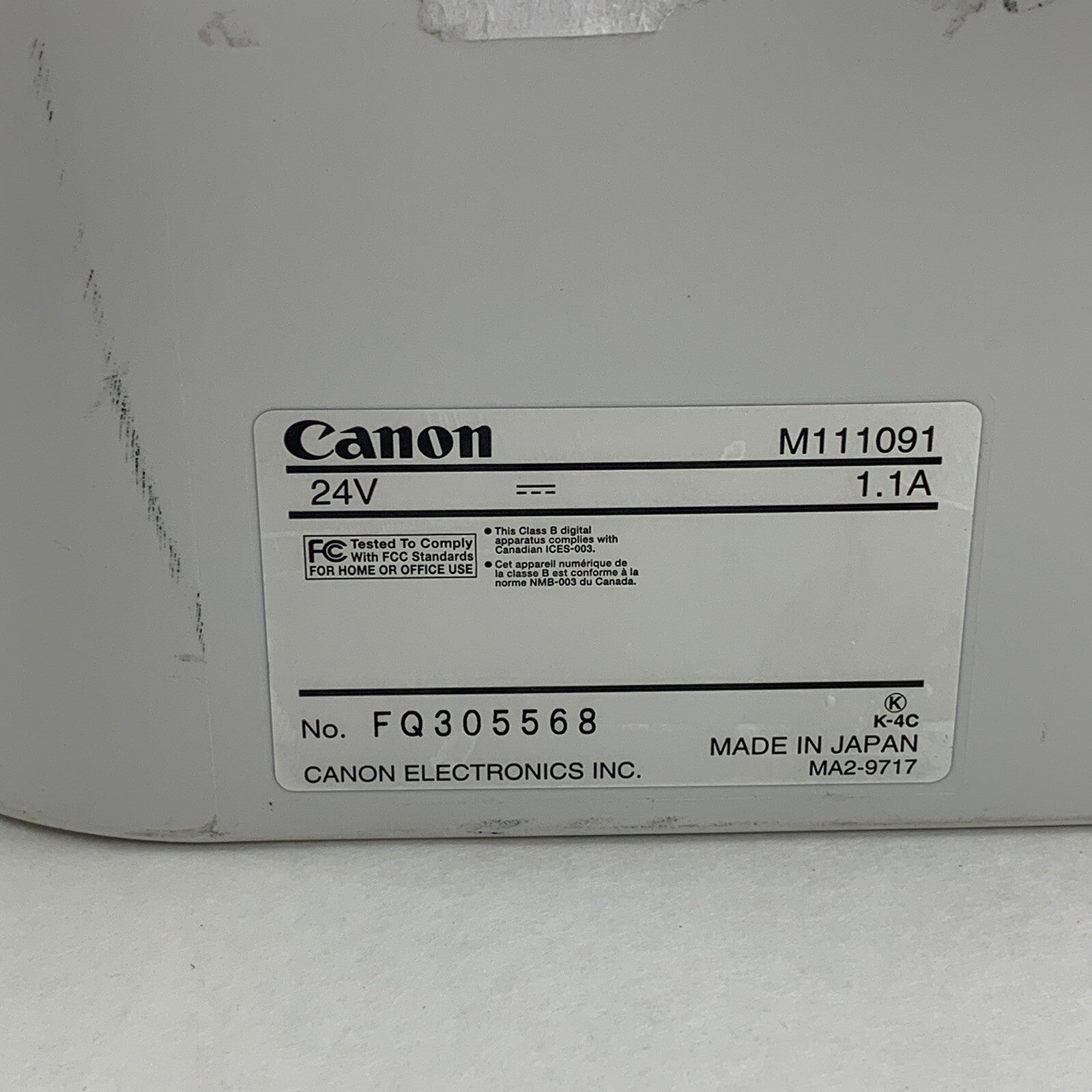 Canon ImageFormula DR-M160 Desktop Duplex Document Scanner Tested No AC Adapter
