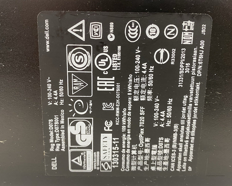 Dell OptiPlex 7020 SFF Intel Core i5-4590 3.3GHz 1x4GB RAM No HDD No OS
