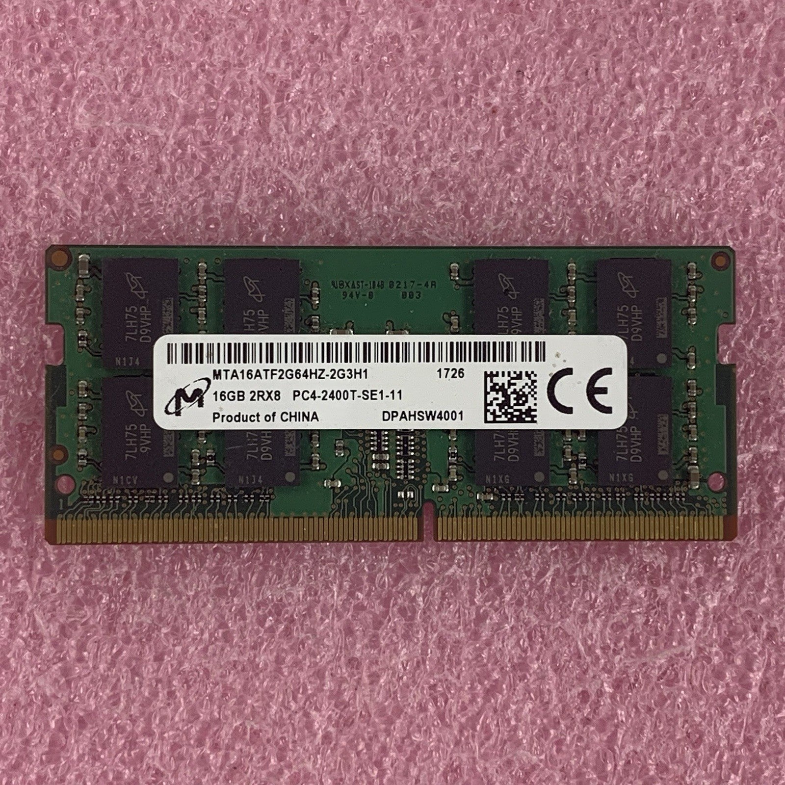 Micron MTA16ATF2G64HZ-2G3H1 16 GB DDR4 2400MHz PC4-19200 260-Pin Laptop RAM1