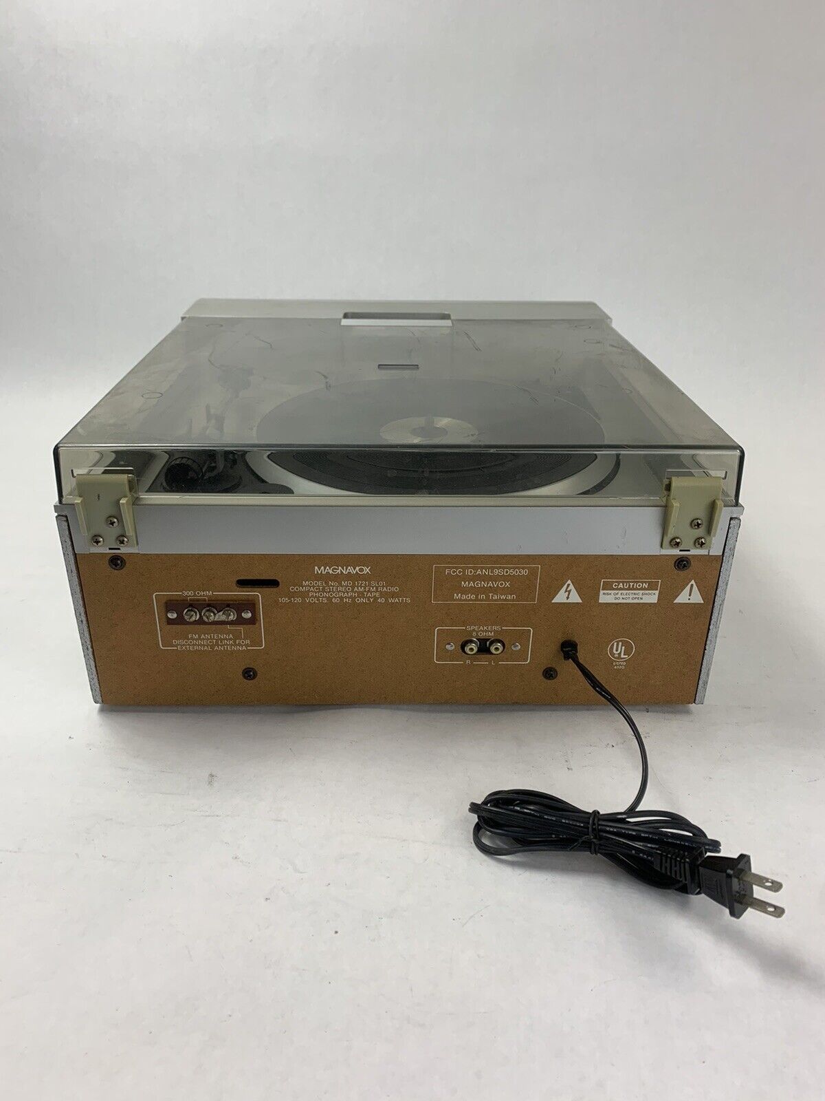 For Parts Magnavox MD 1721 SL01 Compact Stereo AM-FM Radio Phonograph