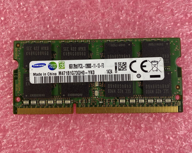 Samsung 8GB PC3L-12800S Laptop Memory Ram M471B1G73QH0-YK0 - Lot of 2