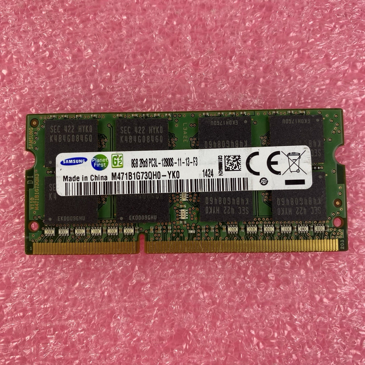 Samsung 8GB PC3L-12800S Laptop Memory Ram M471B1G73QH0-YK0 - Lot of 24