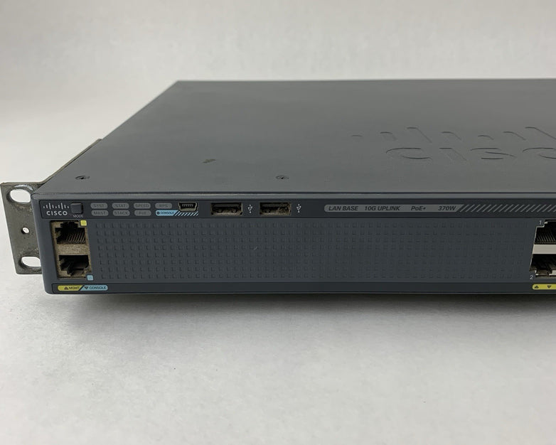 Cisco Catalyst WS-C2960X-24PD-L GigE PoE Switch w/ Stack Card Tested Reset
