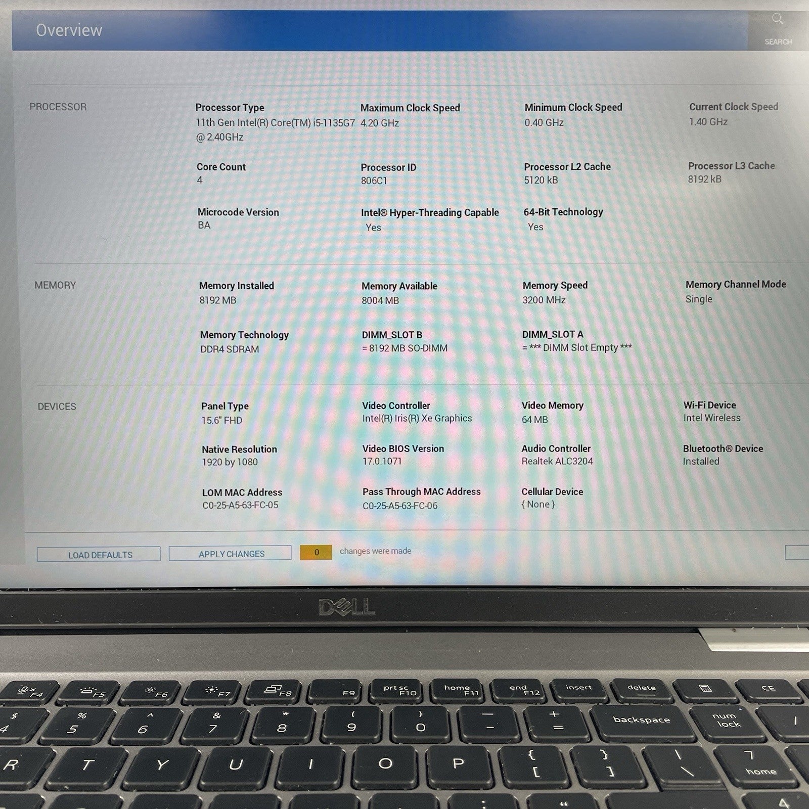 Dell Latitude 5520 15.6" i5-1135G7 2.40 GHz 8 GB RAM No SSD/OS/AC/Batt - READ4