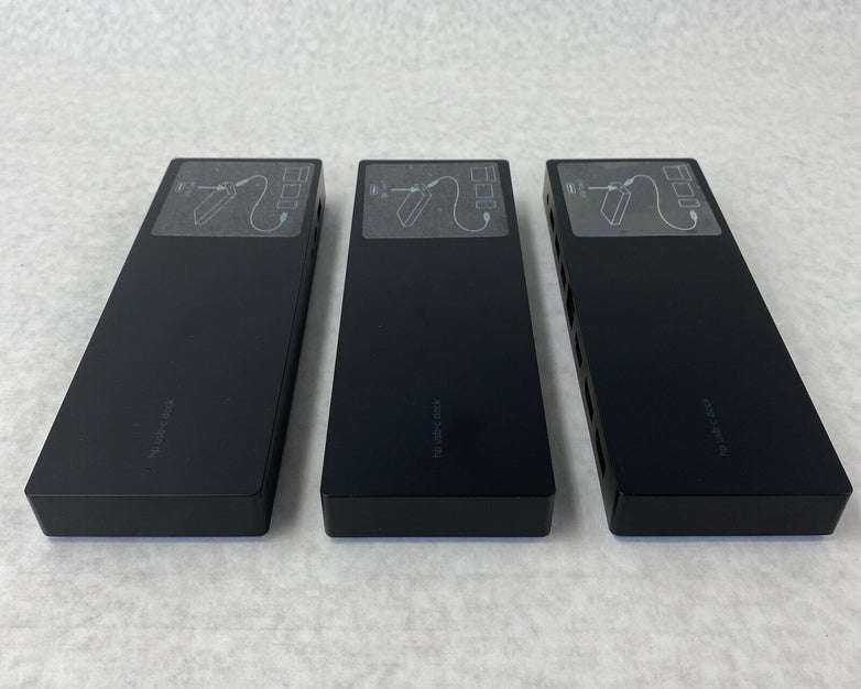 Lot of 3 HP L13898-002 USB-C Dock G4 Blue/Black - Tested