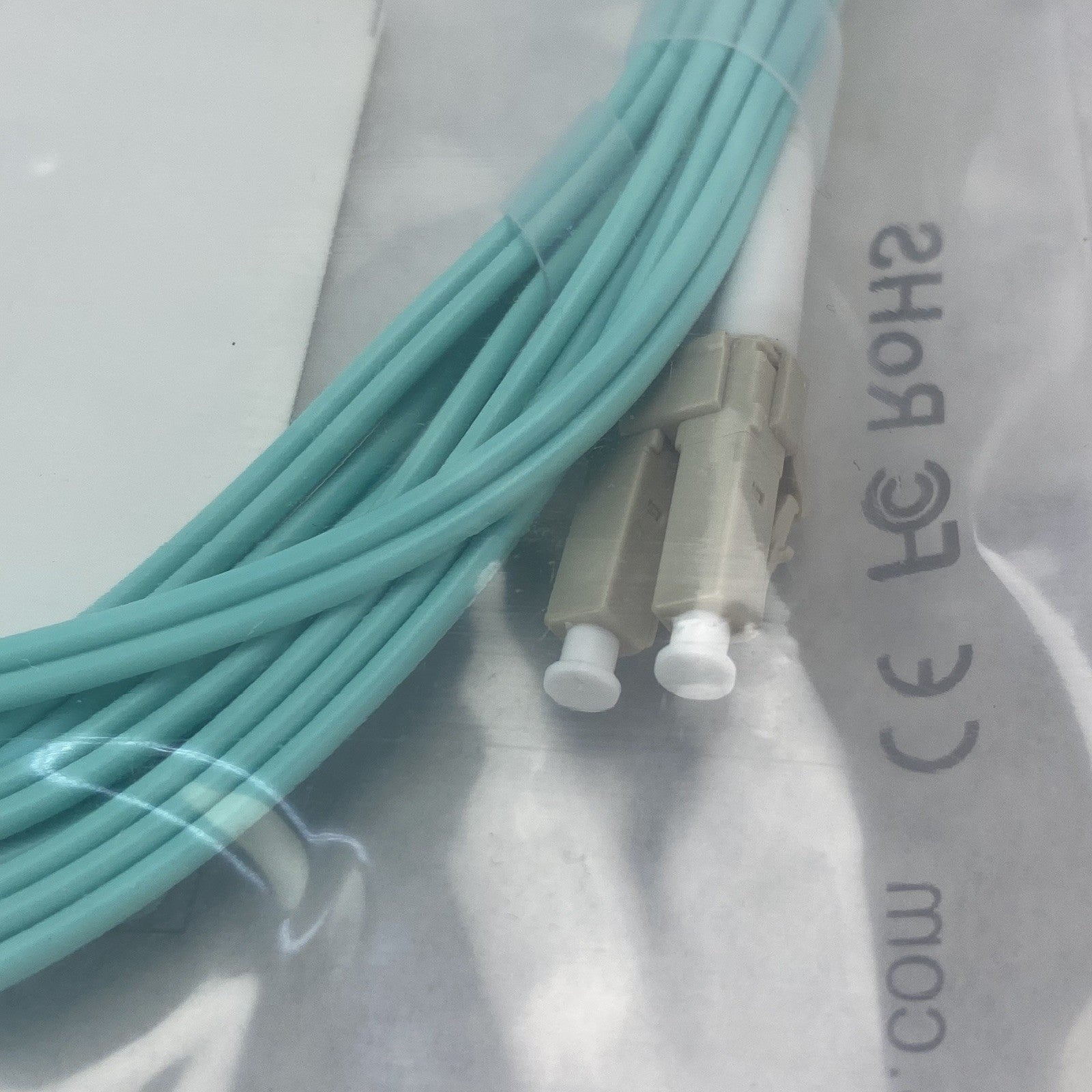 FS.Com Fibre Optic Patch Cable 10G 50/125 OM3 Multimode Color Aqua 5M - Lot Of 55