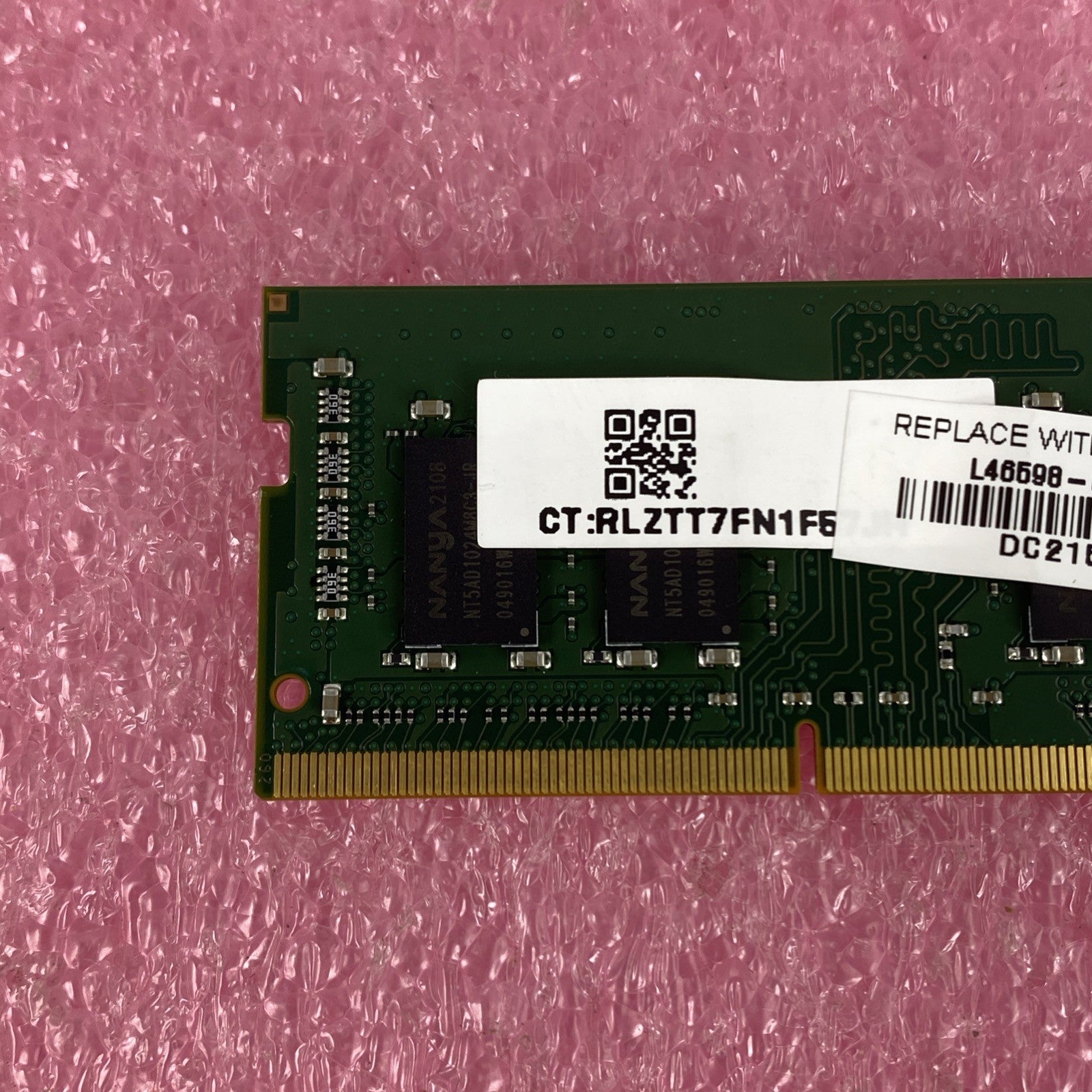 Nanya NT8GA64D88CX3S-JR PC4-3200AA-SA2-11 8GB 1Rx8 Memory Ram6