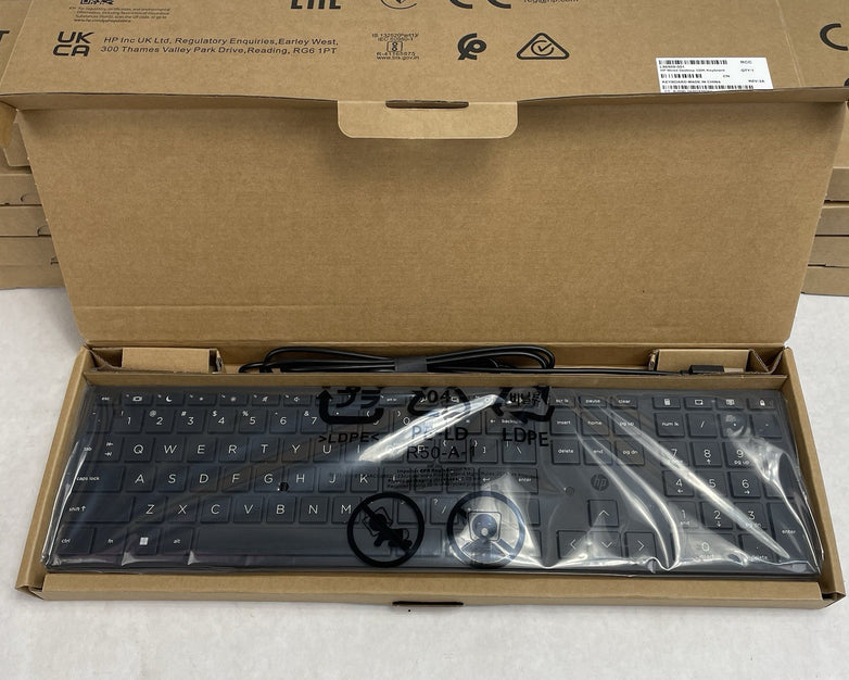HP Black Slim Wired USB Keyboard US L96909 - 001 Lot of 10