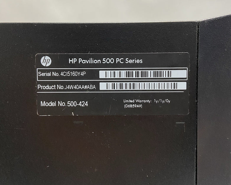 HP Pavilion 500-424 MT AMD A8-6410 2GHz 8GB RAM No AC/HDD/OS