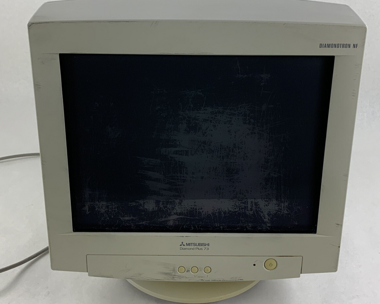 Mitsubishi Diamondtron Diamond Plus 73 CRT VGA Computer Monitor Retro Gaming