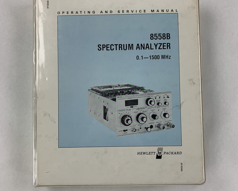 Hewlett Packard 8558B Spectrum Analyzer Operating and Service Manual 08558-90061