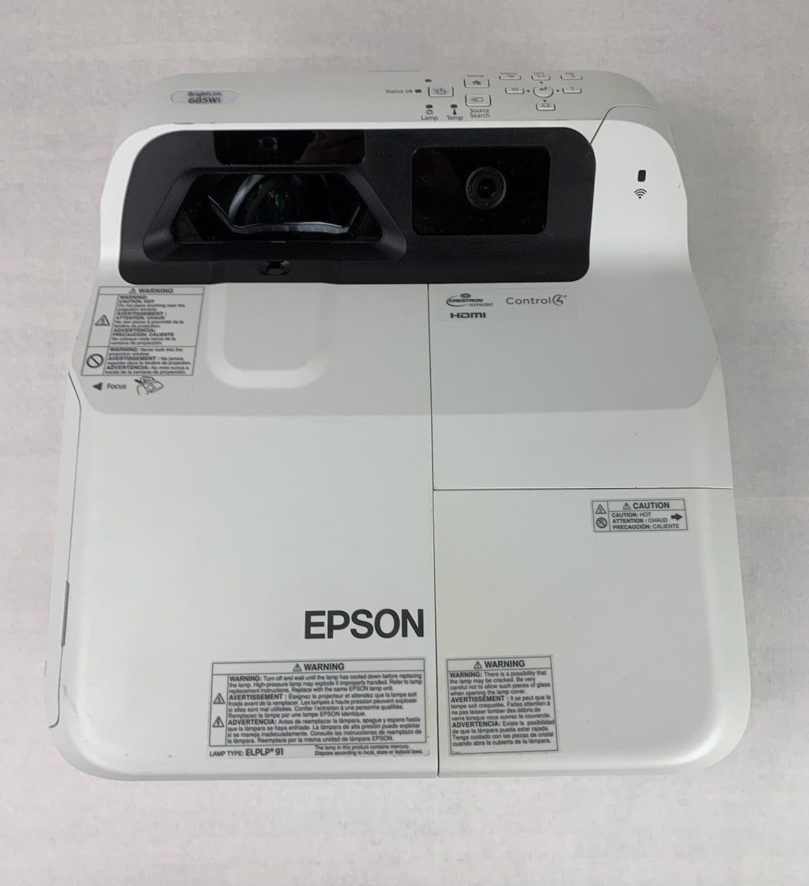 Epson H741A BrightLink 685Wi LCD Projector 4732 Lamp Hours