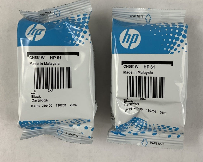 HP 61 + 61 Black Ink Cartridge Twin-Pack Exp. Jul 2021 - Open Box