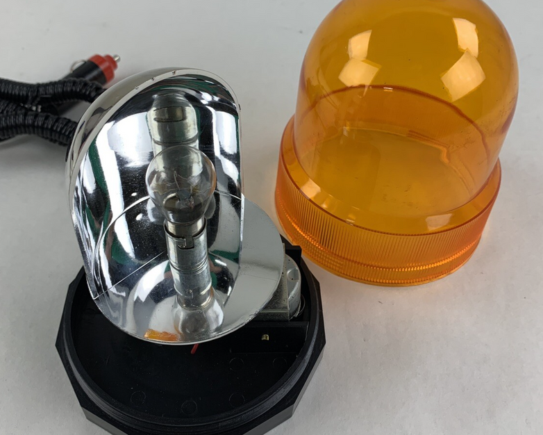 Grip 37280 Amber Economy Revolving Light Coiled Cord Plug Tested