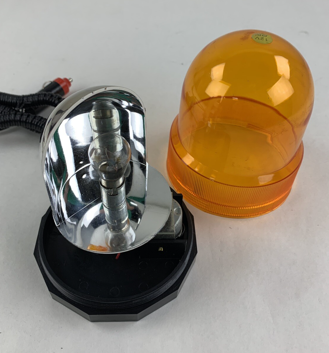 Grip 37280 Amber Economy Revolving Light Coiled Cord Plug Tested